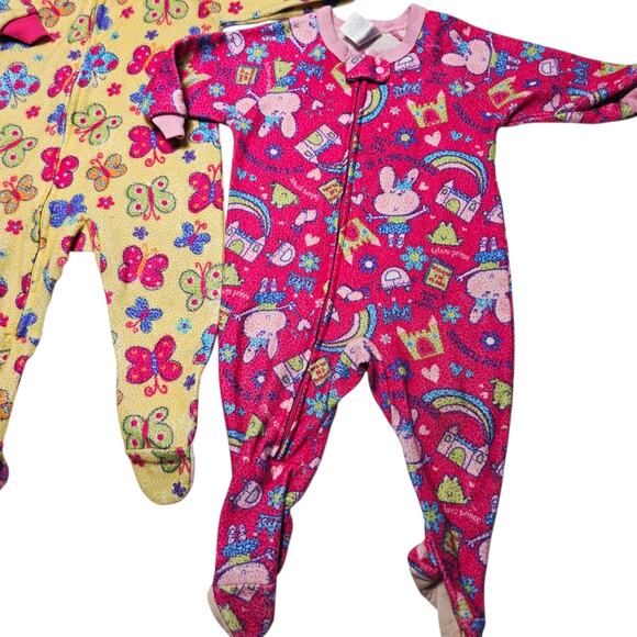 Vintage Gerber Infant Baby Sleeper Footie Pajamas Size 12 Months Girls -Lot Of 3 - Picture 5 of 6
